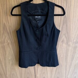 Madewell Classic Black Buttoned Vest